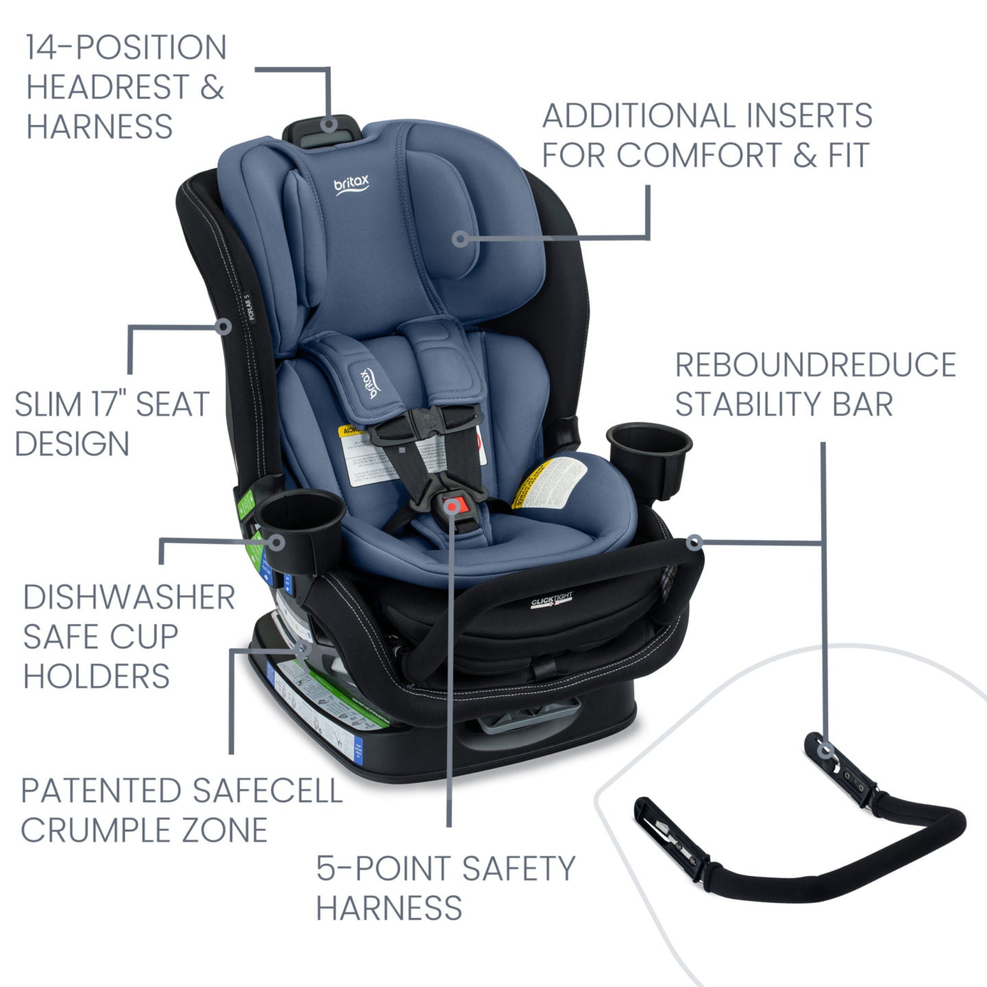 Britax Poplar S Convertible Car Seat Baby Grand