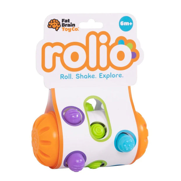 Fat brain Rolio Sensory Tummy TIme and Rattle Toy