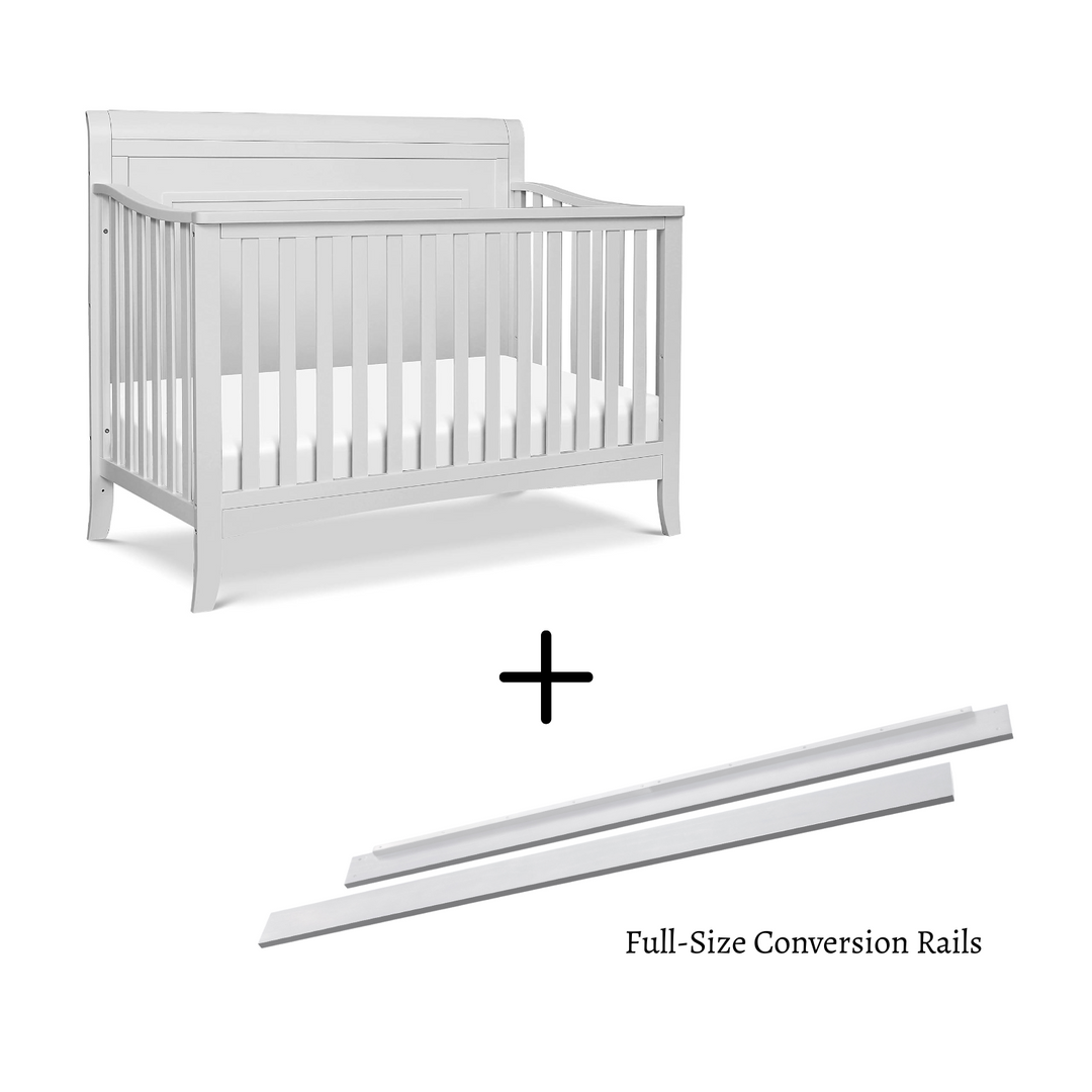 MDB Anders 4-in-1 Convertible Crib in Cloud Grey, Greenguard Gold Certified