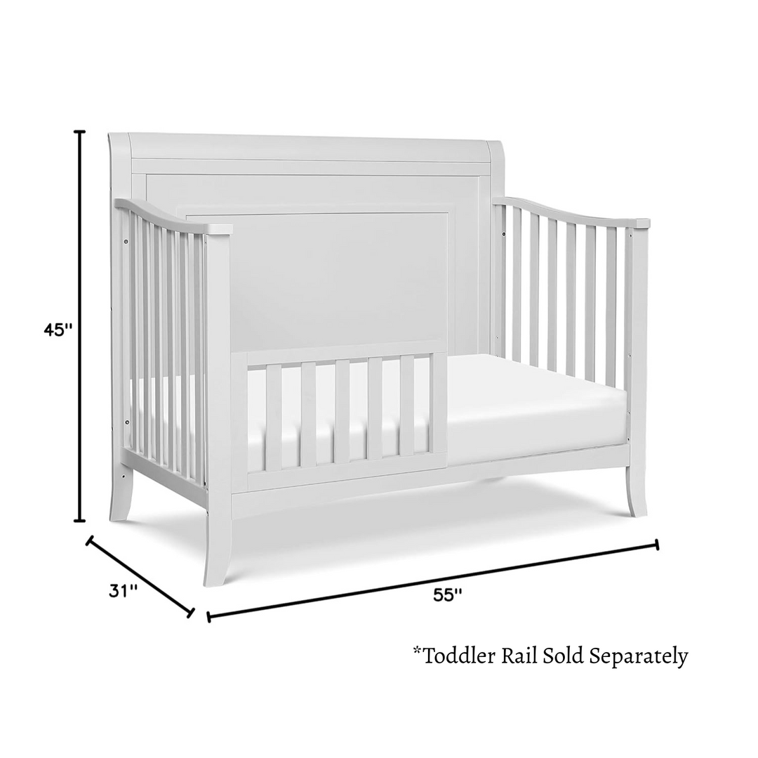 MDB Anders 4-in-1 Convertible Crib in Cloud Grey, Greenguard Gold Certified