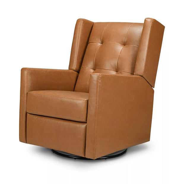 Maddox Swivel Glider - Vegan Tan Leather