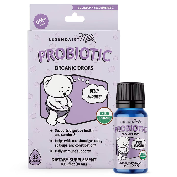 Legendairy Milk Organic Baby Probiotic Drops, Digestive Support for Infants - 0.34 fl oz
