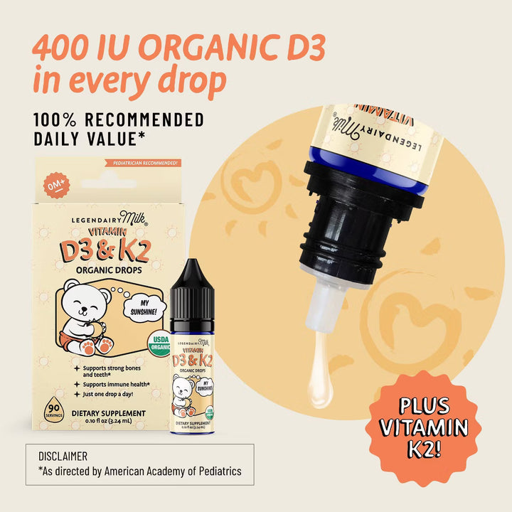 Legendairy Organic Baby and Toddler D3&K2 Drops