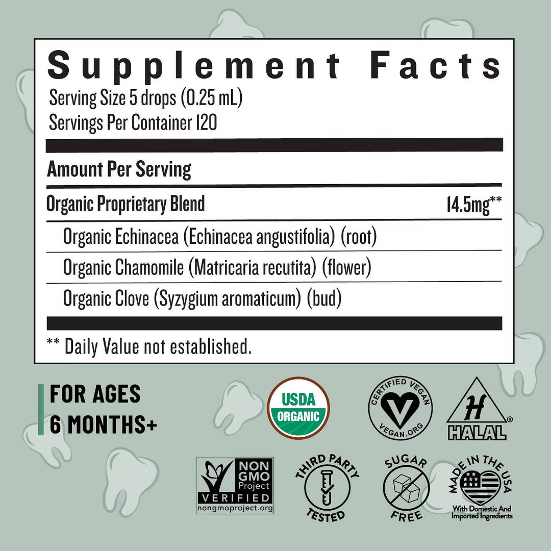 Legendairy Milk Organic Baby Teething Drops, Infant Teething Relief - 1 fl oz