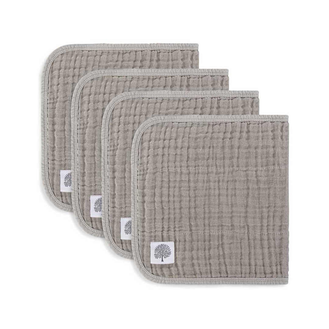 Parker Baby - Gray Set - Muslin Burp Cloths (4 Pack)