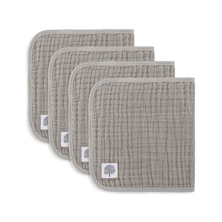 Parker Baby - Gray Set - Muslin Burp Cloths (4 Pack)