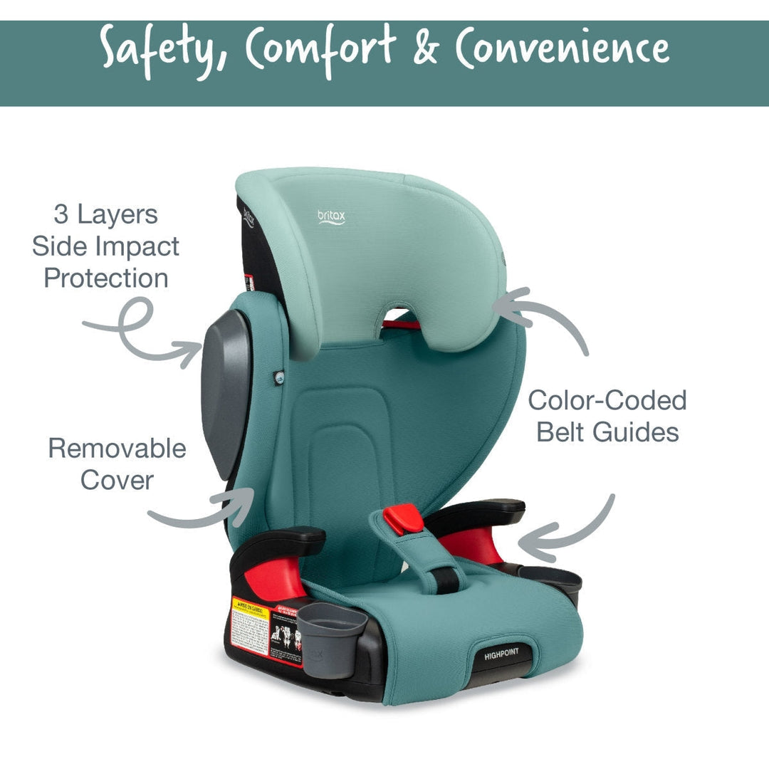 Britax Highpoint Backless Belt-Positioning Booster Seat with Safewash – Baby Grand