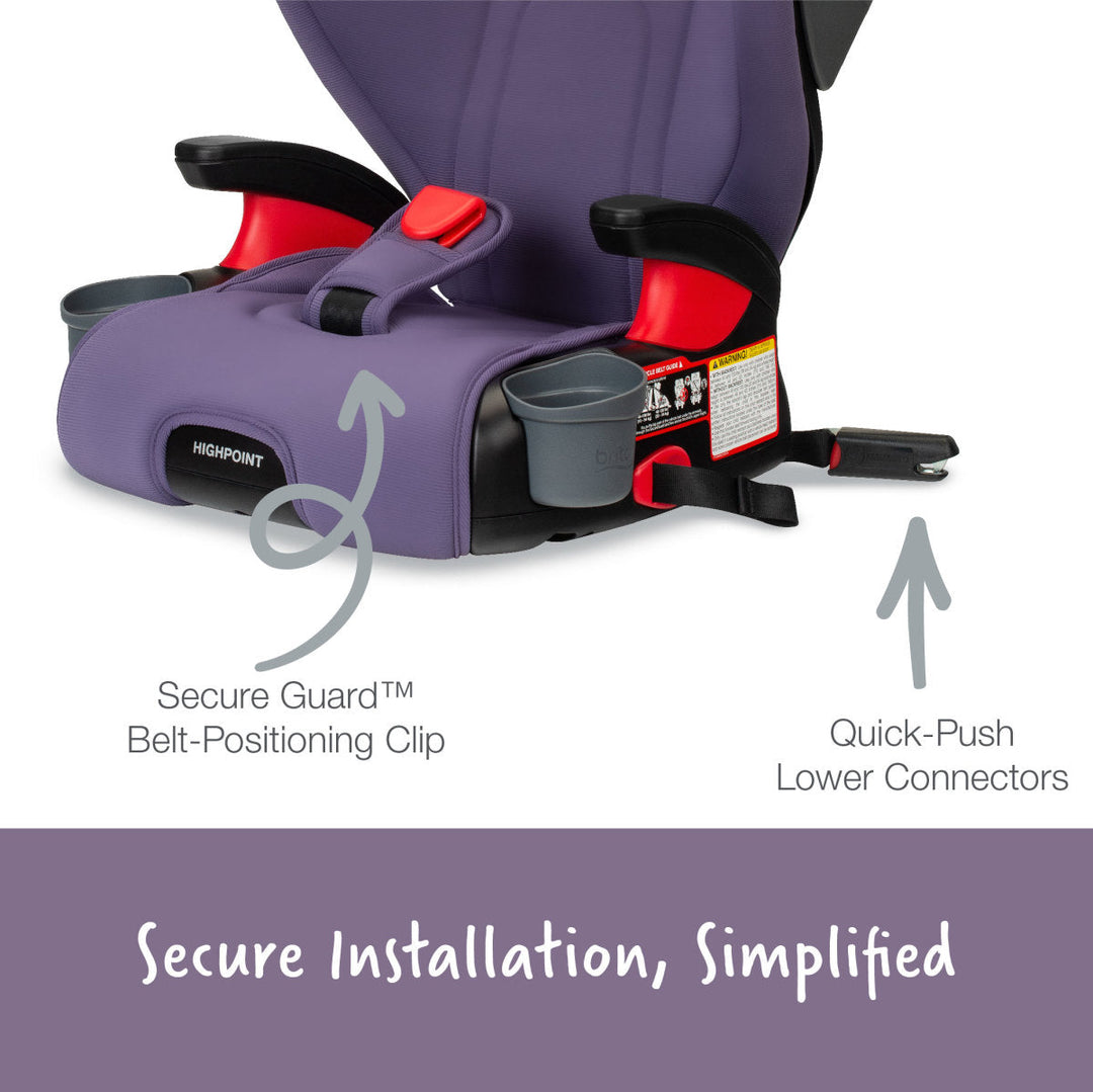 britax highpoint booster installation Britax Highpoint Backless Belt-Positioning Booster Seat with Safewash – Baby Grand