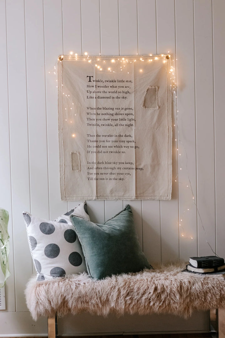 Sugarboo & Co. Twinkle Twinkle Little Star Canvas Wall Hanging 31.5"x40"