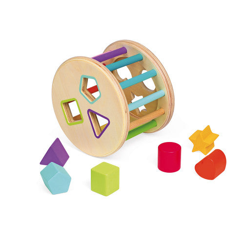 Janod I Wood Shape Sorter Drum