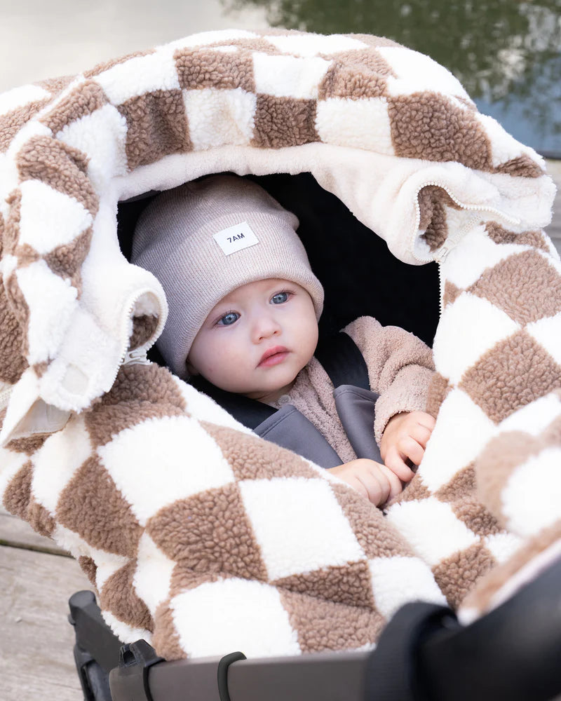 7 AM Enfant Car Seat Cocoon- Checker Berber