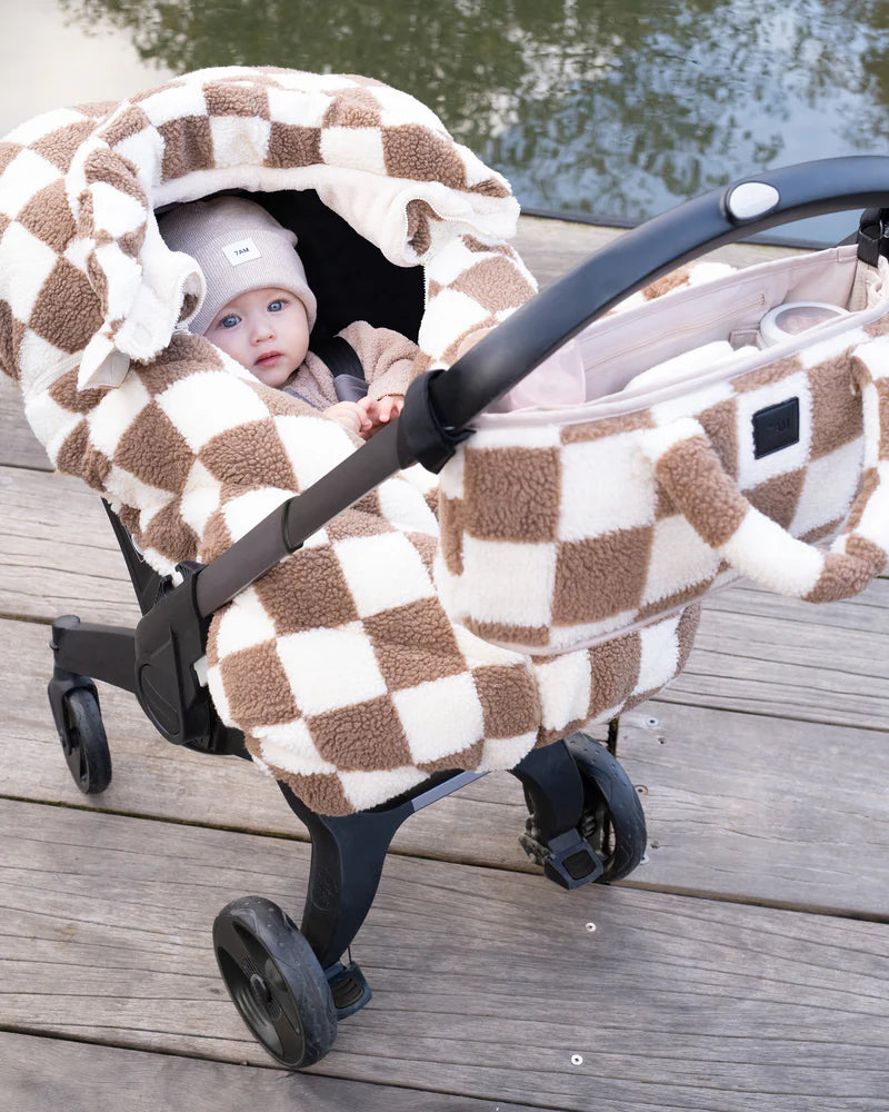 7 AM Enfant Car Seat Cocoon- Checker Berber