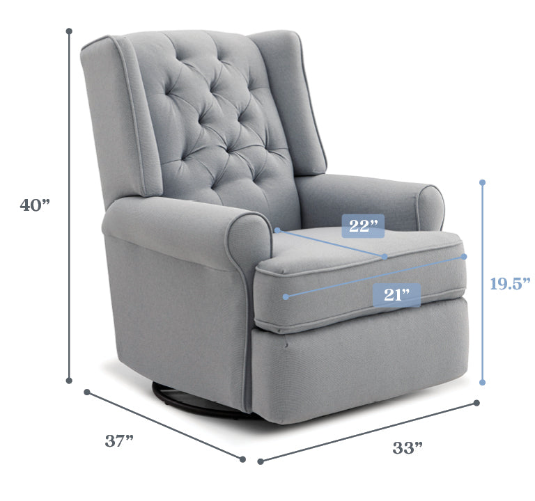Best Chairs Kendra Tufted Swivel Glider Recliner