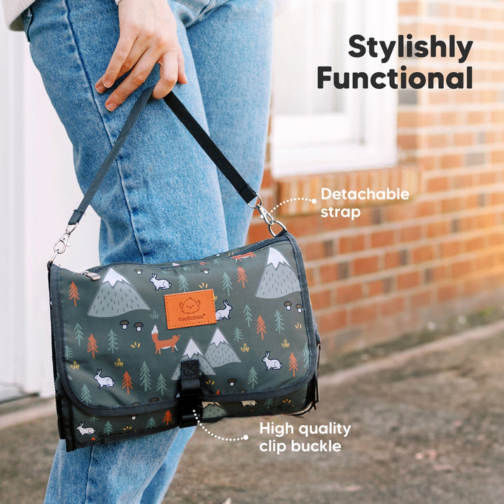 KeaBabies Ezee Portable Diaper Changing Pad - Woods