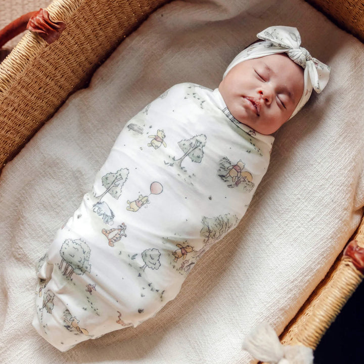 Copper Pearl Winnie the Pooh Hundred Acre Wood Swaddle Blanket