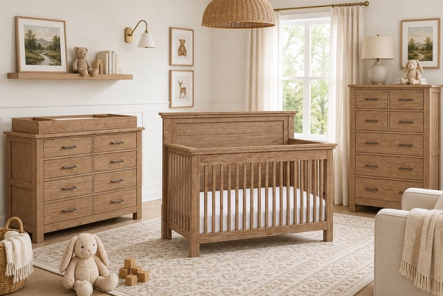 Baby Cache Lecco Flat-Top Crib in Brownstone