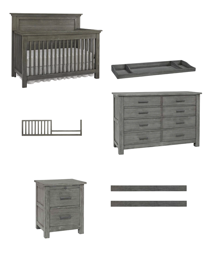 Dolce Babi  Lucca Crib and Dresser Bundle 5 piece Set - In Stock