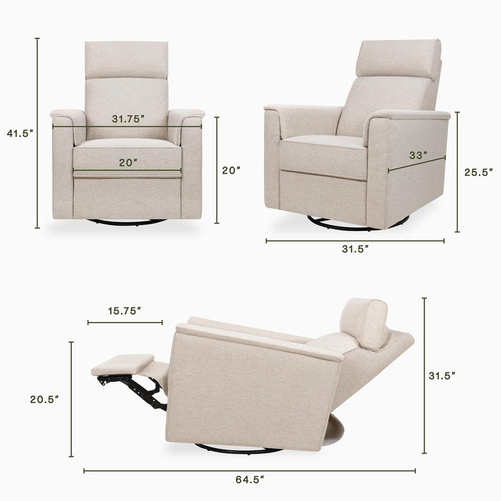 Namesake Willa Plus Power Glider Recliner w/Power Headrest