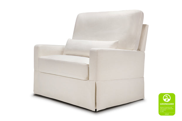 Namesake Crawford Chair and a Half Pillowback Swivel Glider