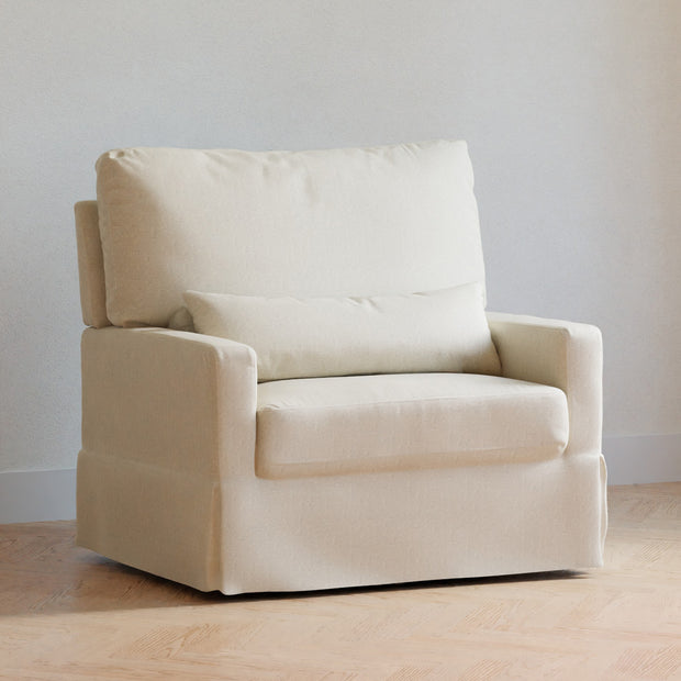 Namesake Crawford Chair and a Half Pillowback Swivel Glider