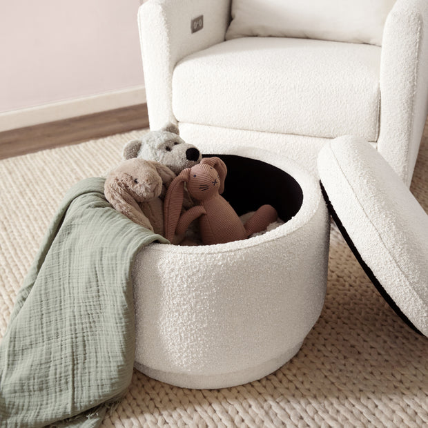 Babyletto Enoki Modern Classic Boucle Storage Ottoman