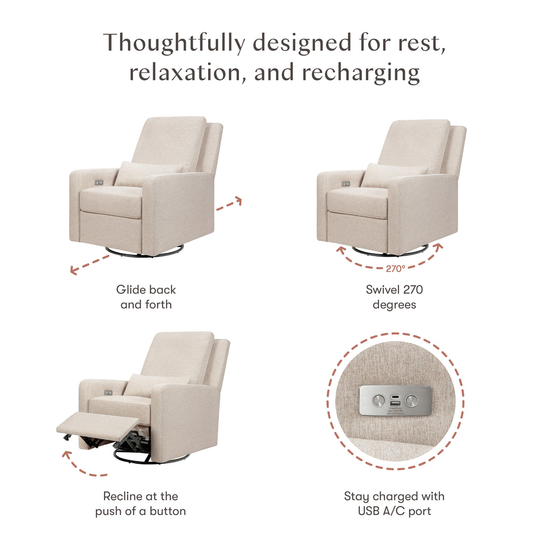 Babyletto Sigi Electronic Recliner and Glider with USB Port