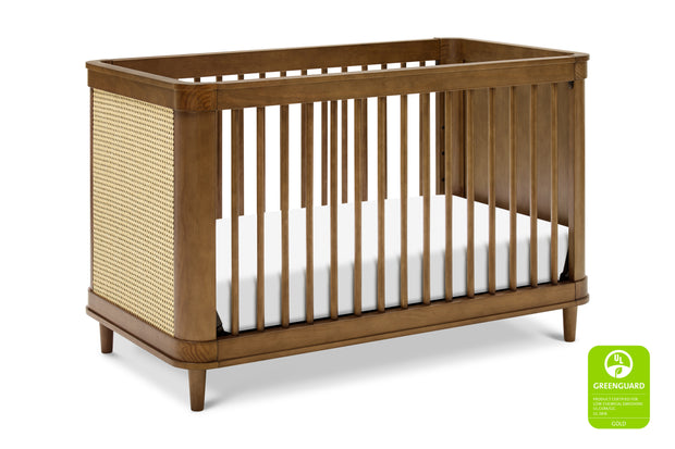 Namesake Marin Convertible Crib in Natural Walnut w/ Blonde Cane