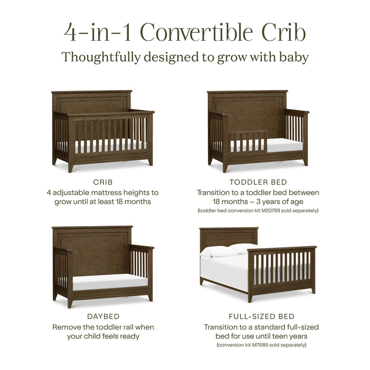 Monogram by Namesake Barrow 4-in-1 Convertible Crib