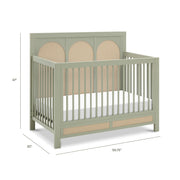 Namesake Eloise 4-in-1 Convertible Crib in French Sage and Performance Sand Eco-Weave