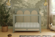 Namesake Eloise 4-in-1 Convertible Crib in French Sage and Performance Sand Eco-Weave