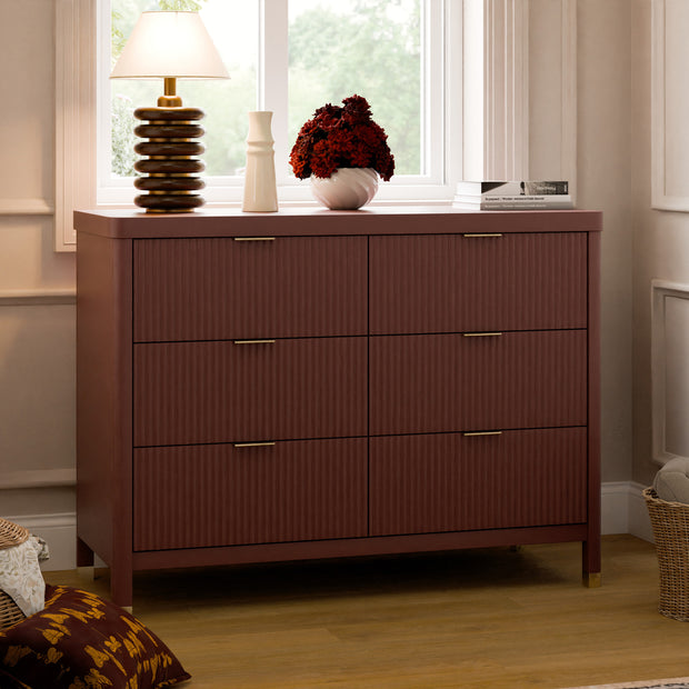 Namesake Brimsley Tambour Assembled 6 Drawer Dresser