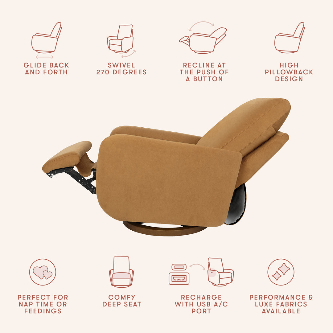 Babyletto Petal Electronic Recliner and Swivel Glider