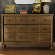 Namesake Liberty Crib and 6 Drawer Apothecary Dresser Set -  Natural Walnut