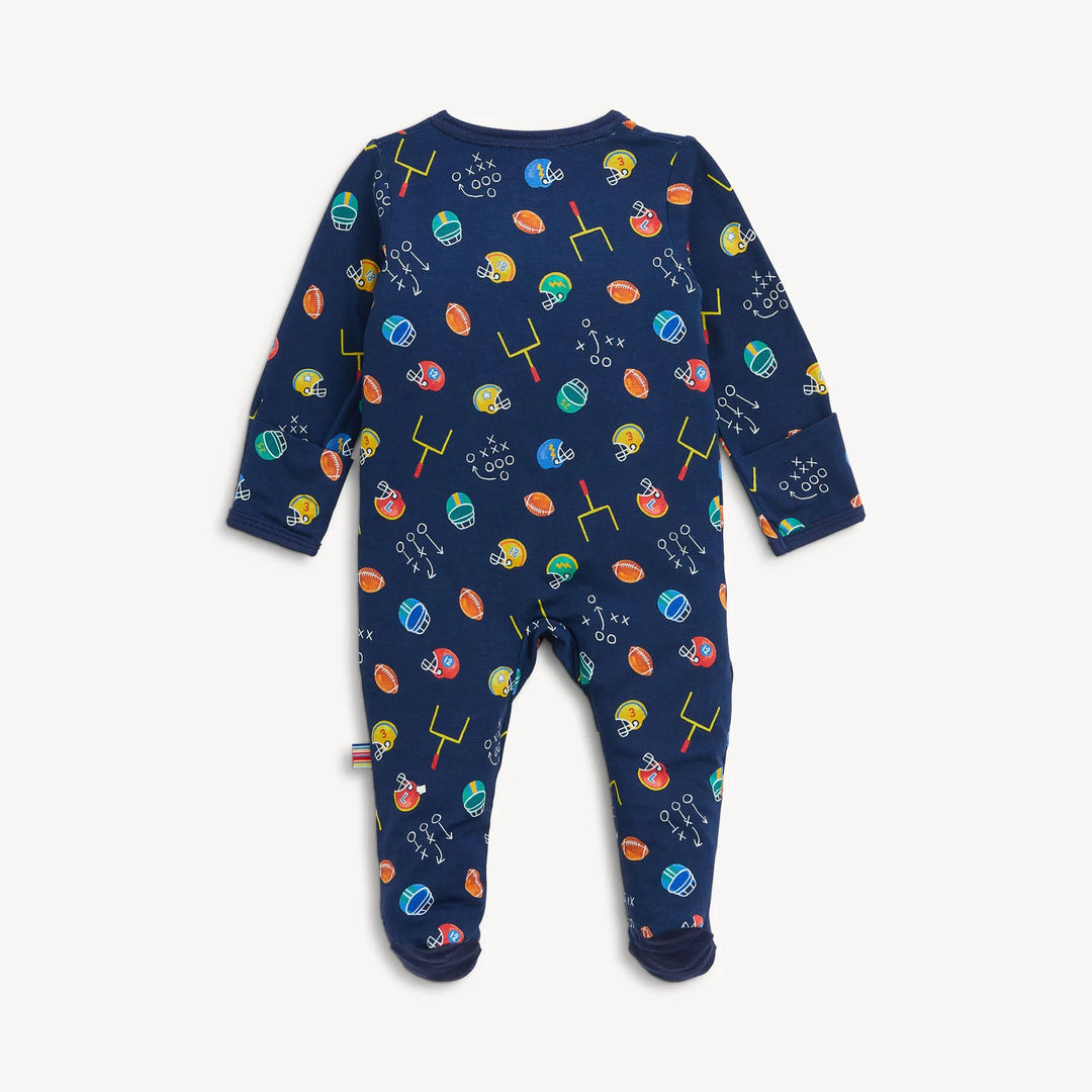 Magnetic One PIece Footie - First Down Fun