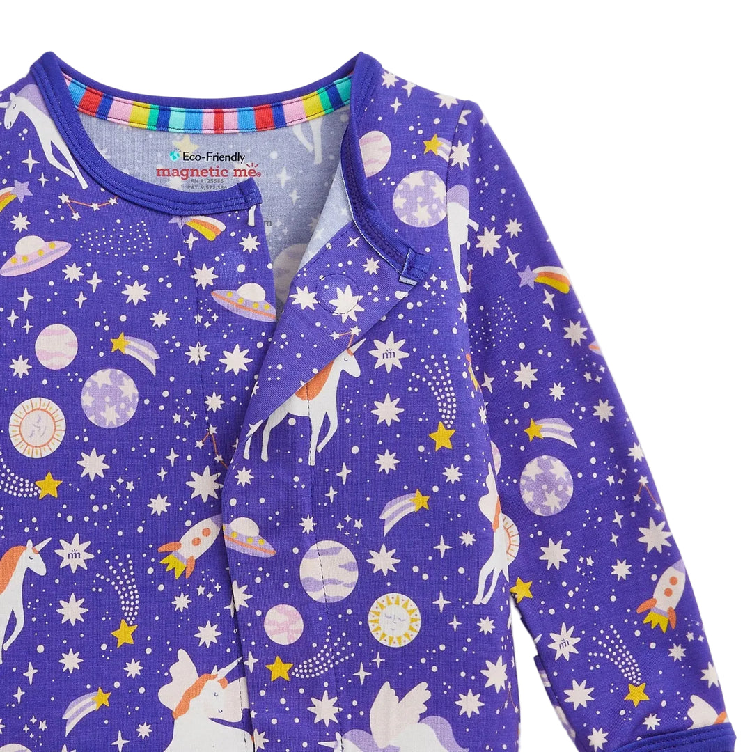 Magnetic Me Footie/Coverall Romper in Galaxy Glittercorn - ONLINE EXCLUSIVE