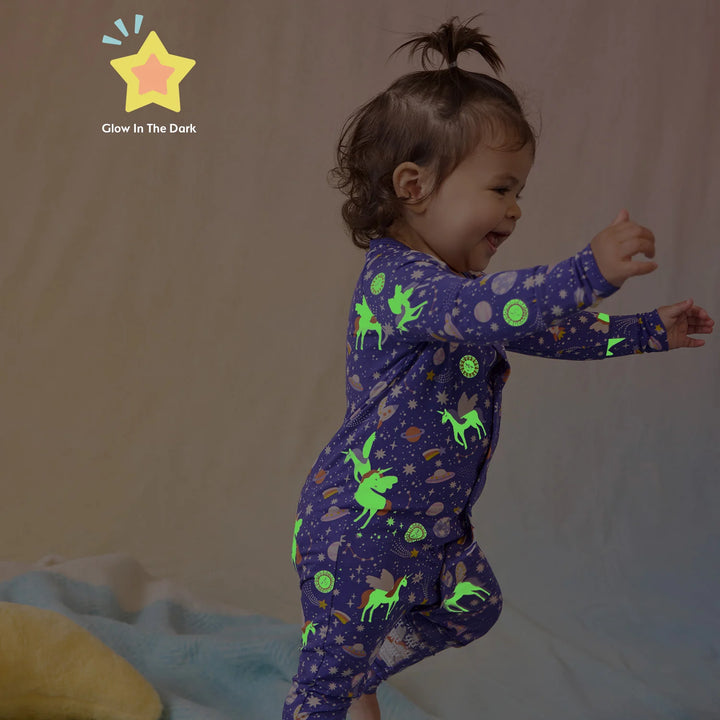 Magnetic Me Footie/Coverall Romper in Galaxy Glittercorn - ONLINE EXCLUSIVE