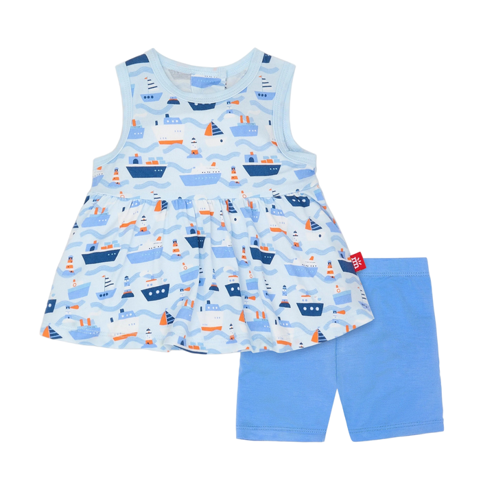 Magnetic Me Top & Bike Short Set Forever and All Waves