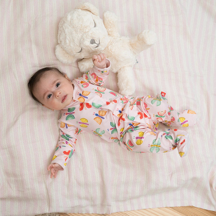 Magnetic One PIece Footie - The Fruit Flies