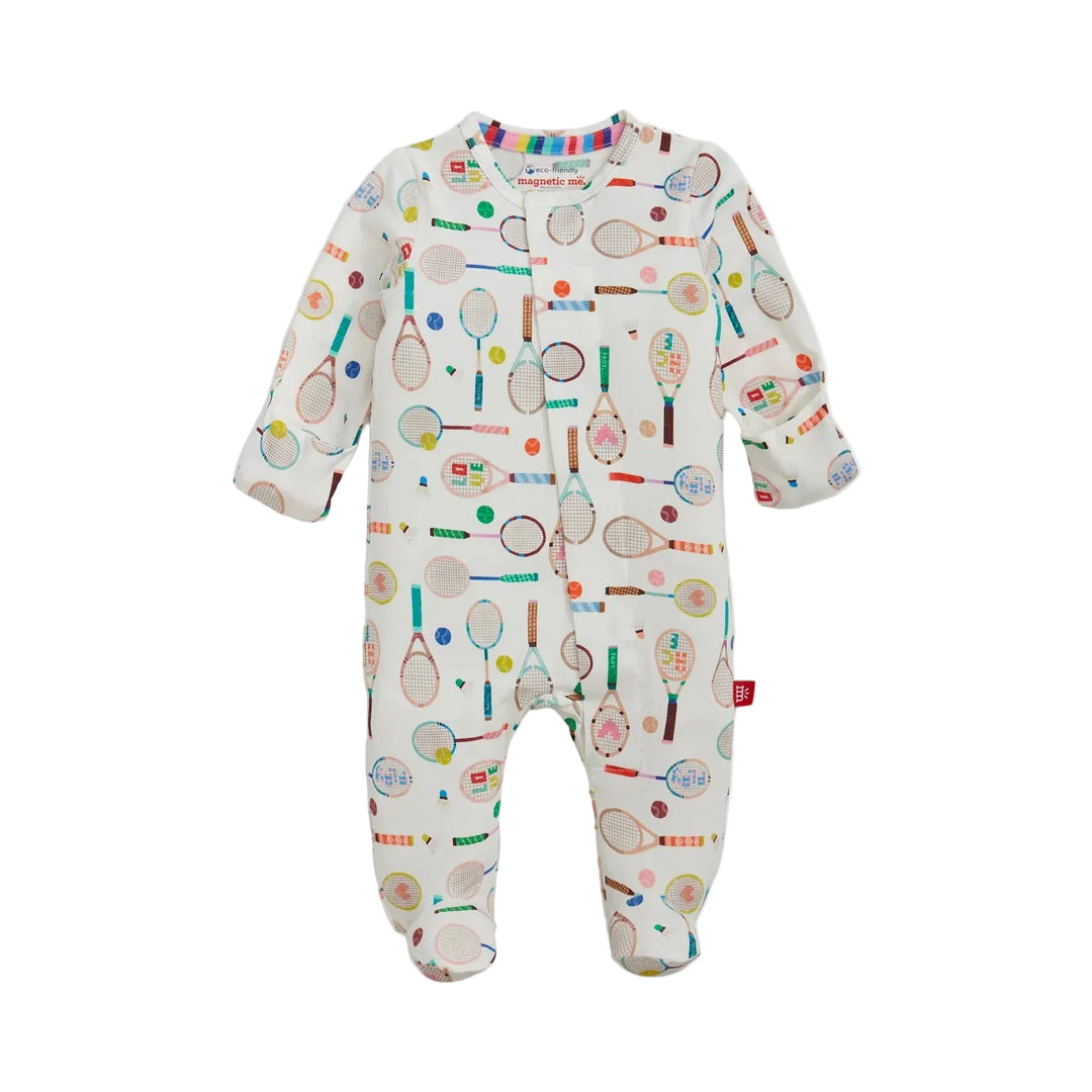 Magnetic One PIece Footie - Tennis -  Love All