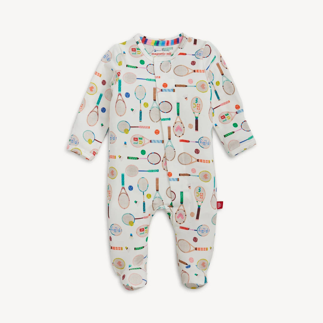 Magnetic One PIece Footie - Tennis -  Love All