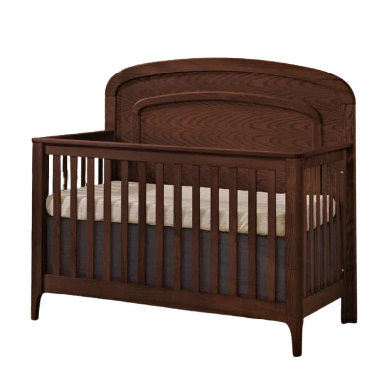 Natart Palo “5-in-1” Convertible Crib with arched decorative molding