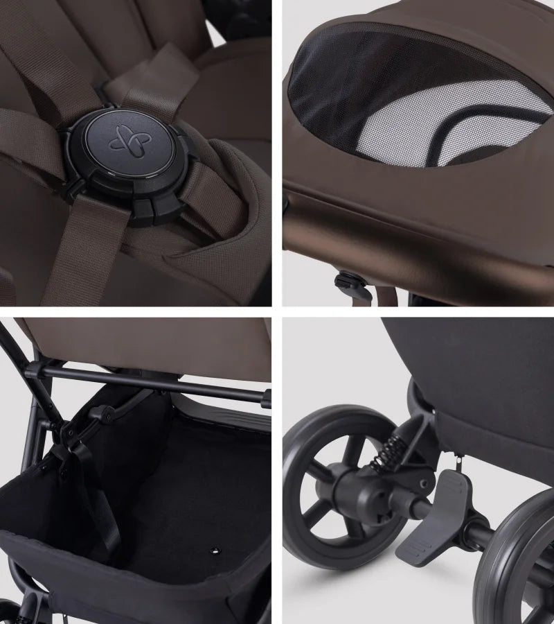 Silver Cross Nia Stroller Travel Bundle - Chocolate