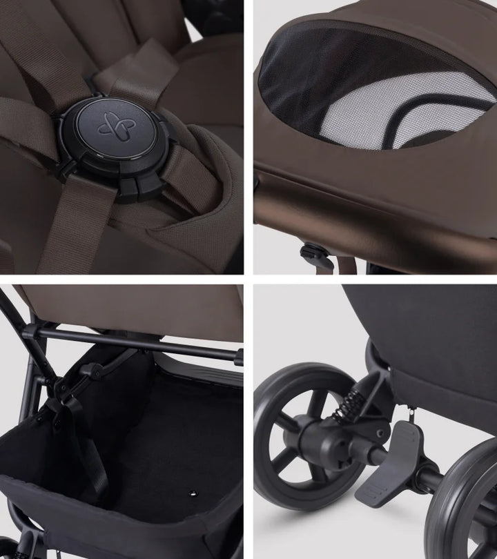 Silver Cross Nia Stroller Travel Bundle - Chocolate