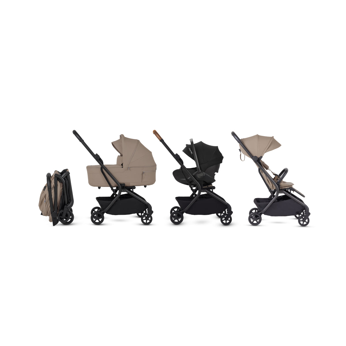 Silver Cross Nia Compact Folding Travel Stroller With Bassinet