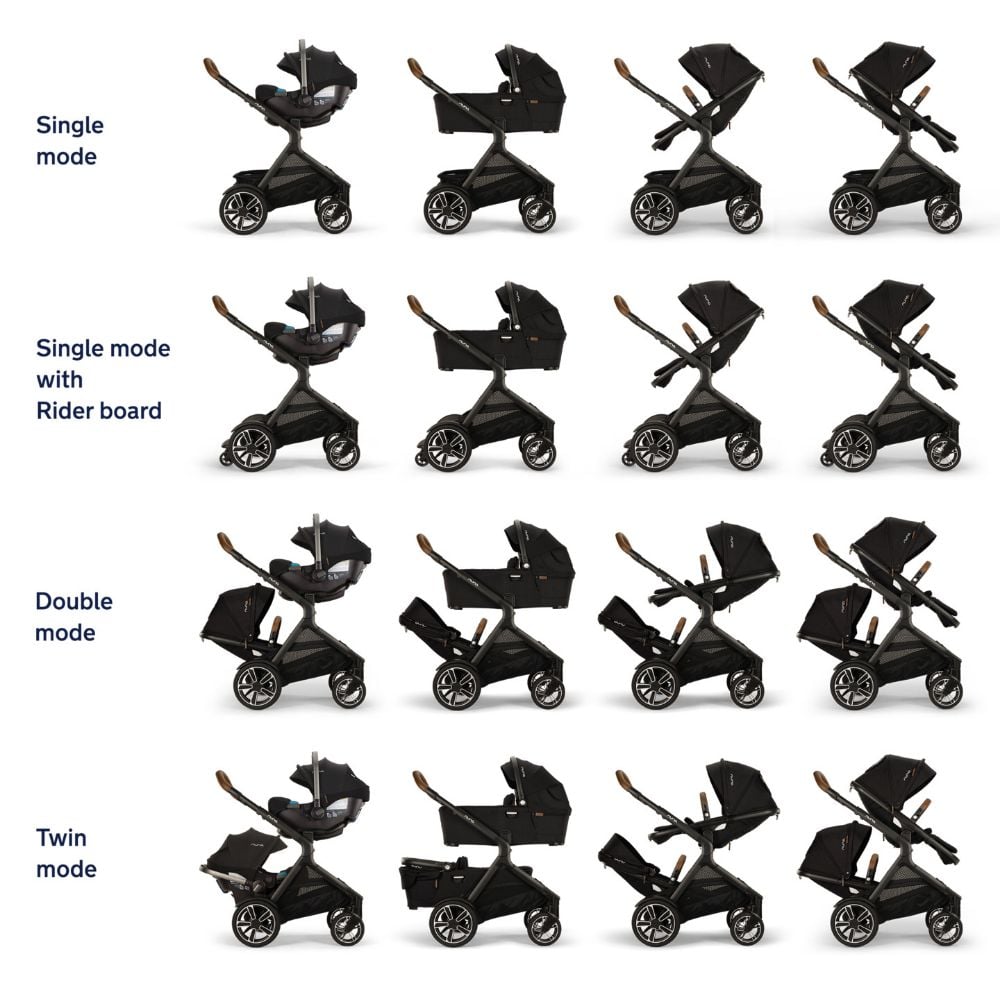 Nuna DEMI Next Stroller + PIPA Aire RX Infant Car Seat Travel System