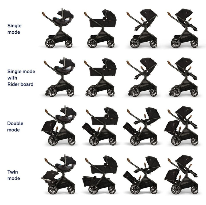 Nuna DEMI Next Stroller + PIPA Aire RX Infant Car Seat Travel System