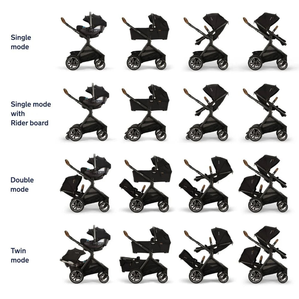 Nuna DEMI Next Stroller + Rider Board