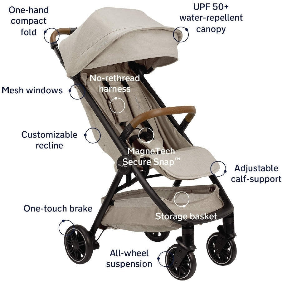 nuna self folding stroller Nuna TRVL Stroller + Carry Bag – Baby Grand