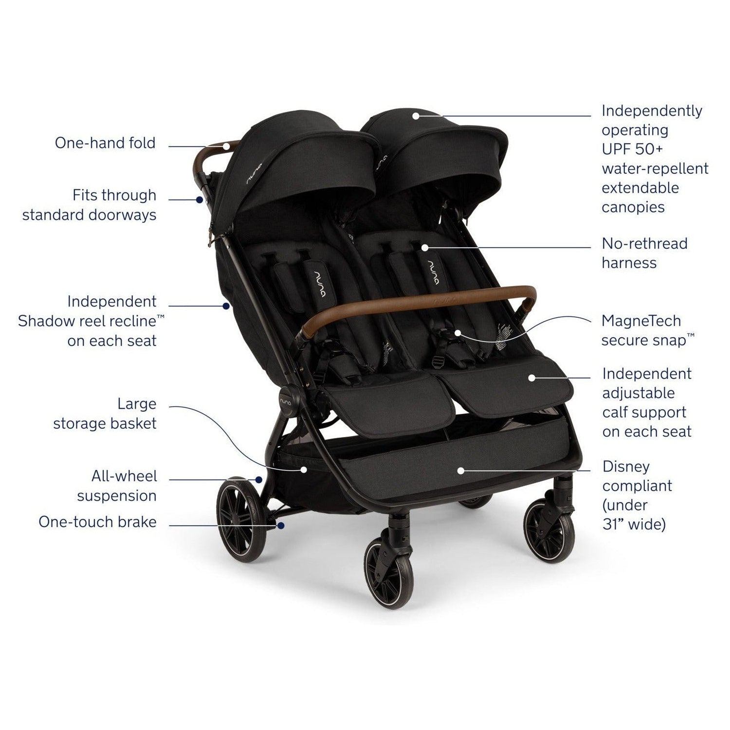Nuna TRVL DUBL Stroller – Baby Grand