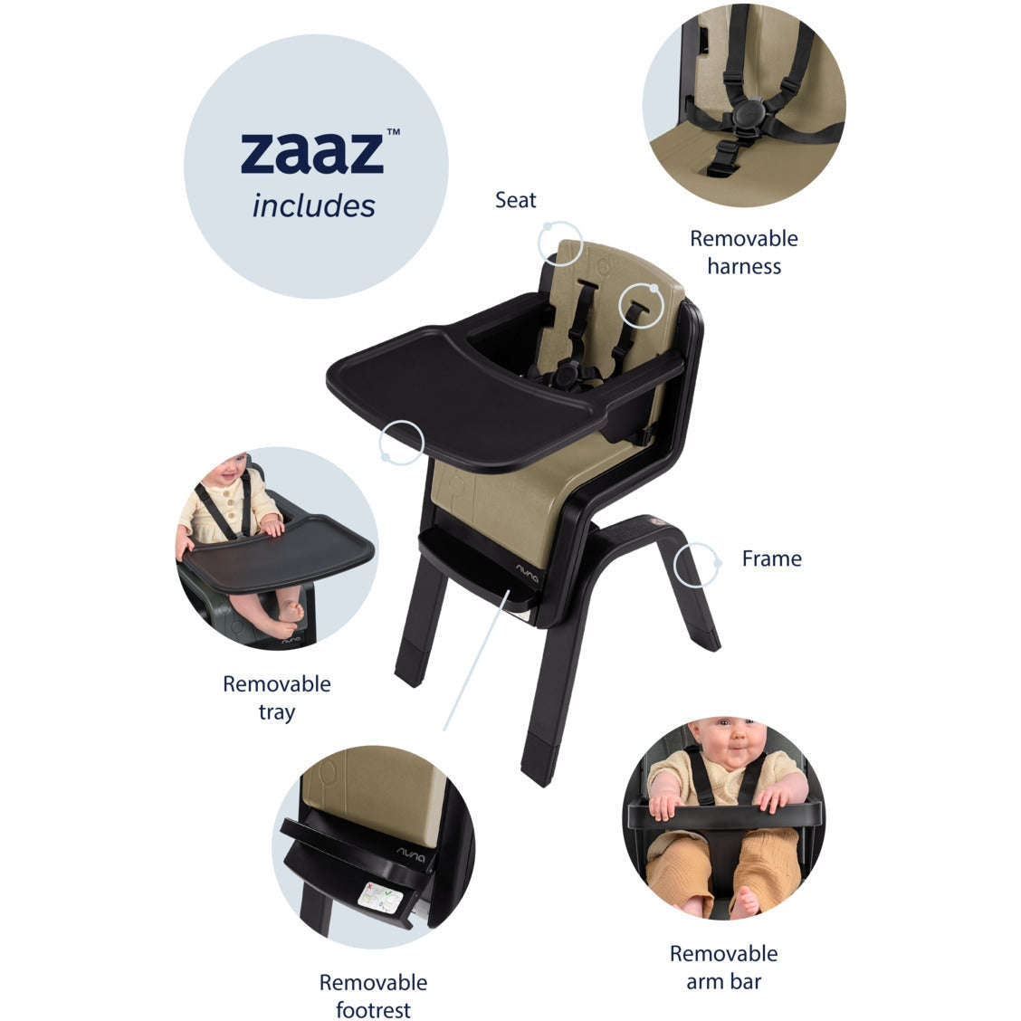 Nuna ZAAZ High Chair – Baby Grand